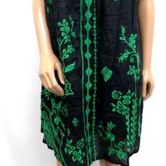 JOHNNY WAS Workshop Willow Petal Sleeve heavily embroidered Dress NWT - Picture 11 of 15